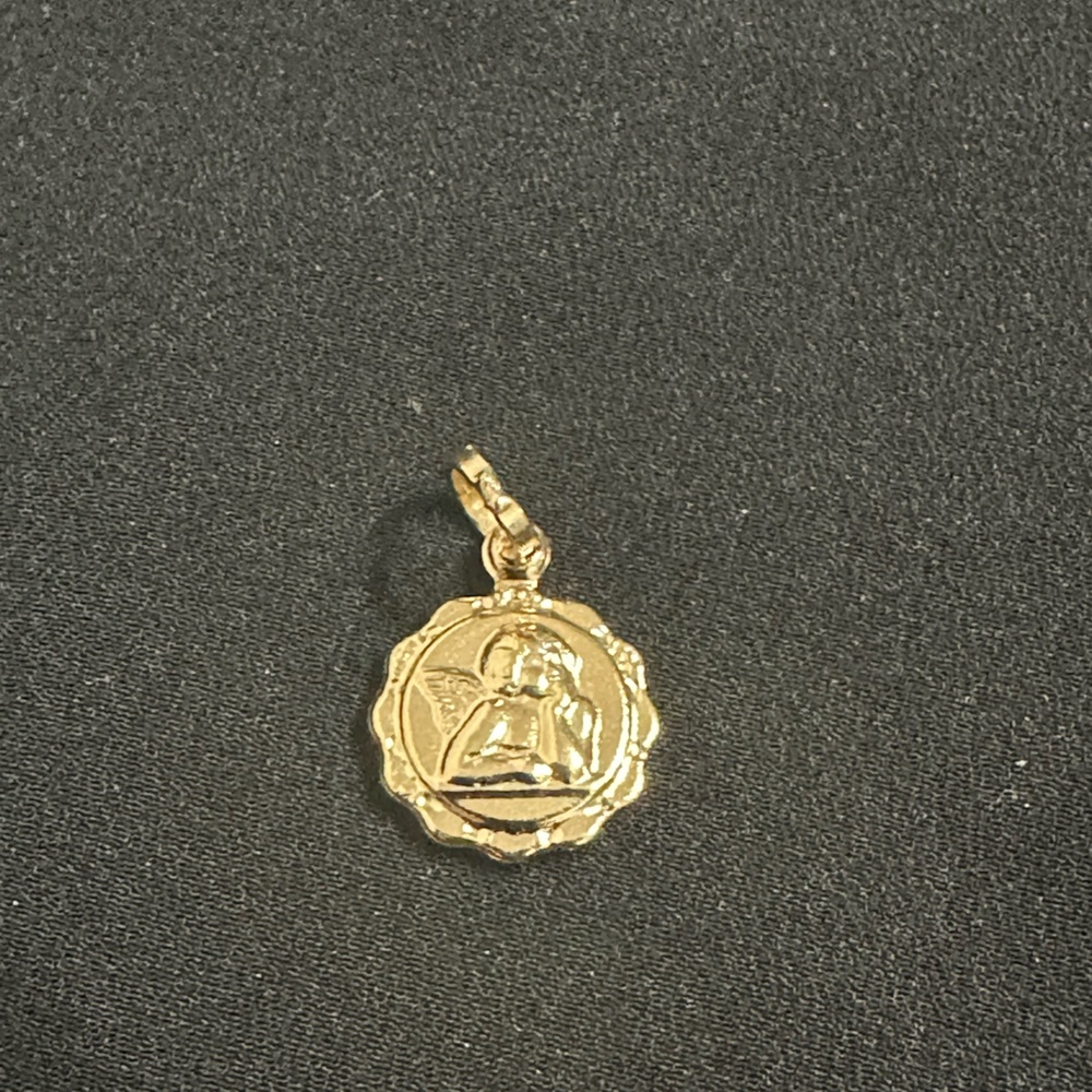 Sold!!!18karat real gold angel pendant